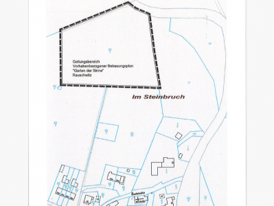 Ausschnitt Bebauungsplan Garten der Sinne Rauschwitz