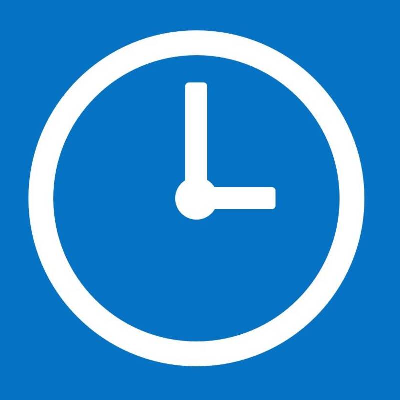 Symbolbild Uhr und Öffnungszeiten