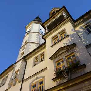 Rathaus im abendlichem Ambiente