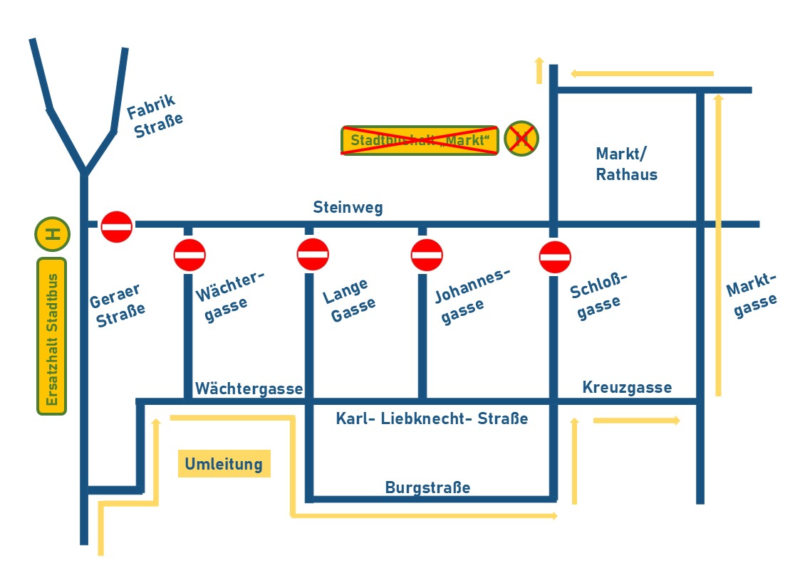 Übersicht Umleitungsverkehr Mohrenfest 2026