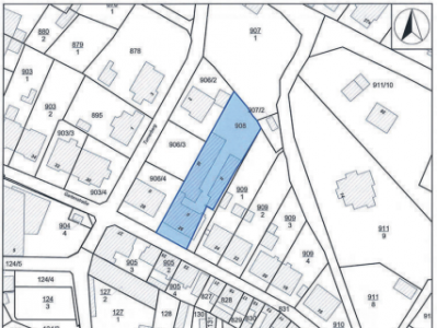 Lage des Grundstückes Gartenstraße 26 in der Eisenberger innenstadt