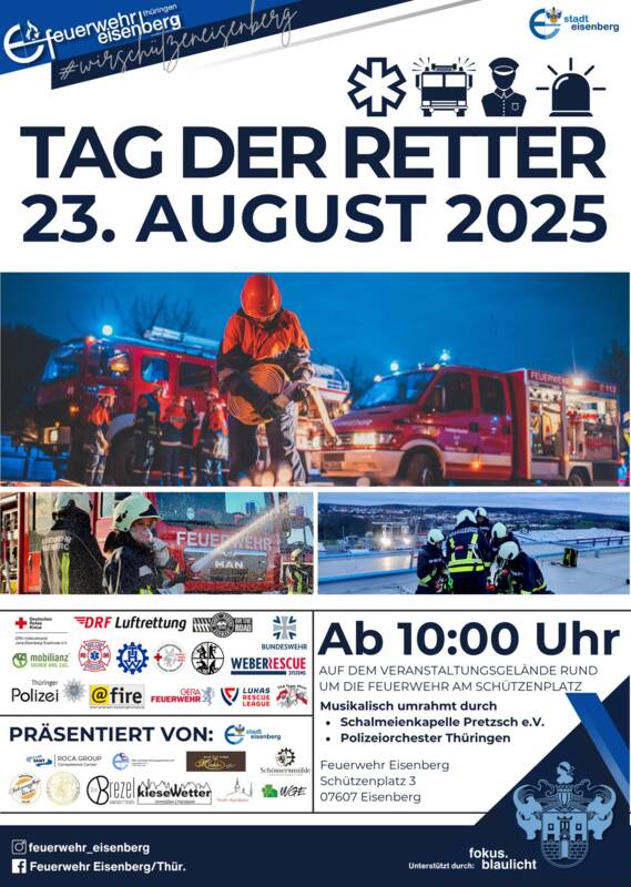 Flyer mit Programm zum Tag der Retter 2025