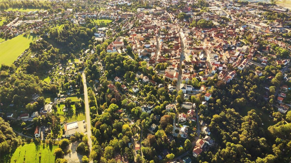 Stadtansicht Blickrichtung Geyersberg/ Innenstadt