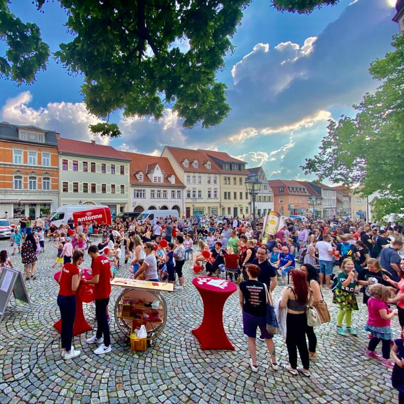 Veranstaltung auf dem Markt